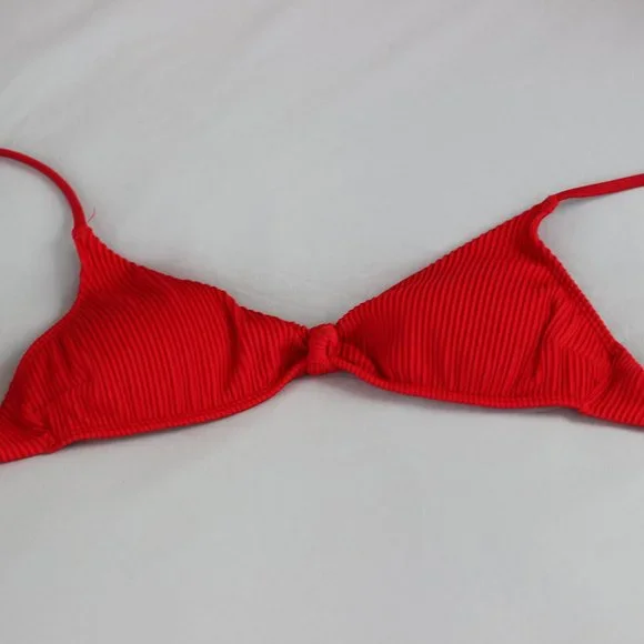 Hollister Swim Hollister Red Ribbed Bikini Top Poshmark